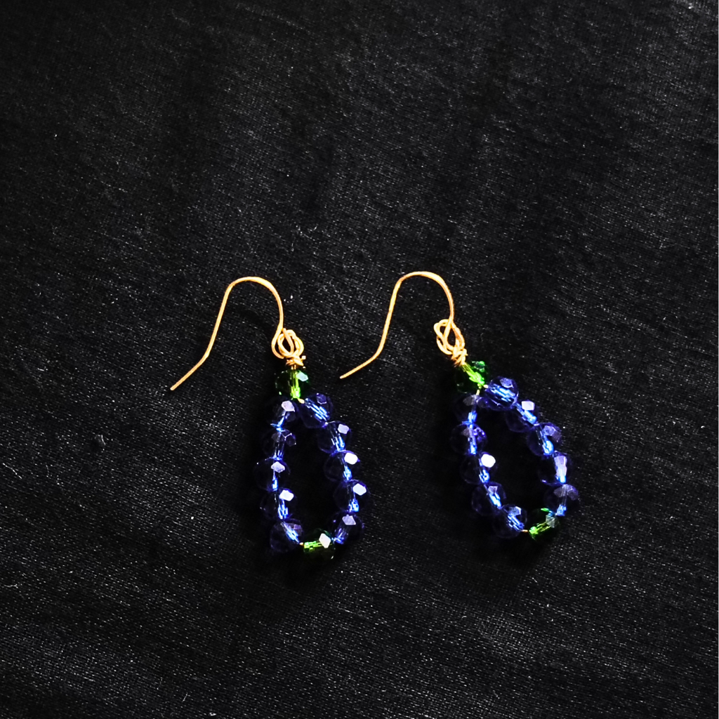 Blue Bead Earrings