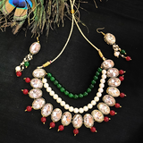 BEAD WITH KUNDAN NECKLACE