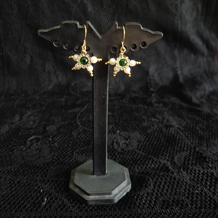 Green bugadi earrings